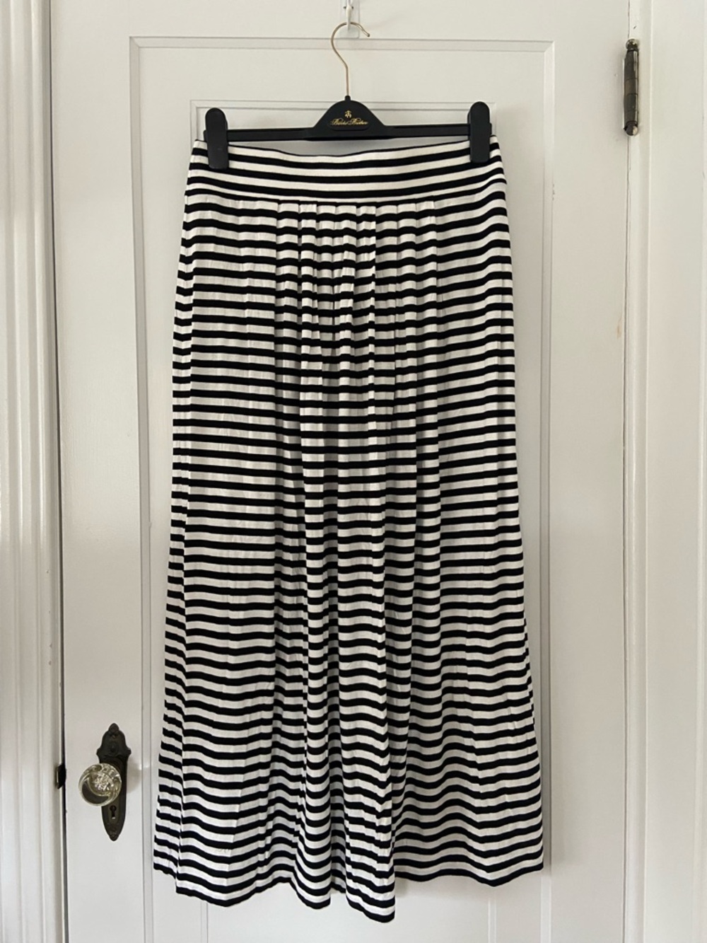 Calvin Klein black and white stripe maxi skirt, size medium